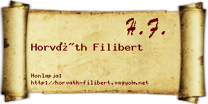 Horváth Filibert névjegykártya